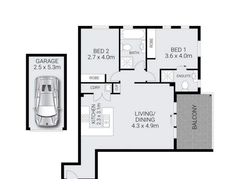 2/46-48 Old Pittwater Road, Brookvale NSW 2100 Floorplan