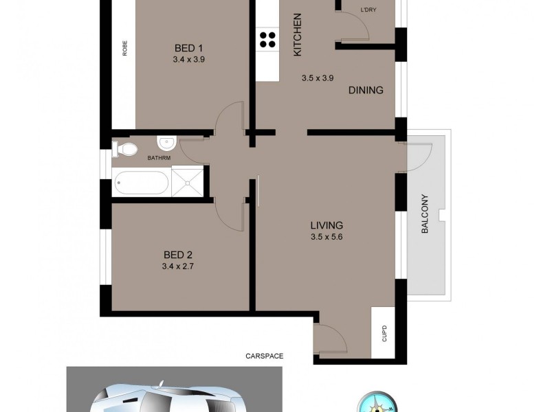 1/60 Kenneth Road, Manly Vale NSW 2093 Floorplan