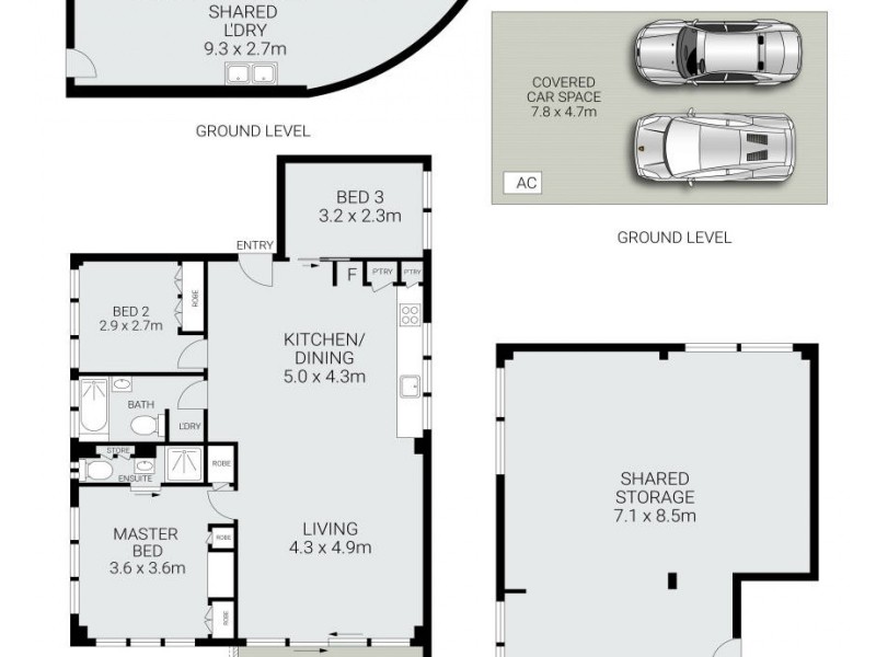 1/189 Sydney Road, Fairlight NSW 2094 Floorplan