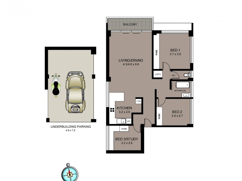 4/189 Sydney Road, Fairlight NSW 2094 Floorplan