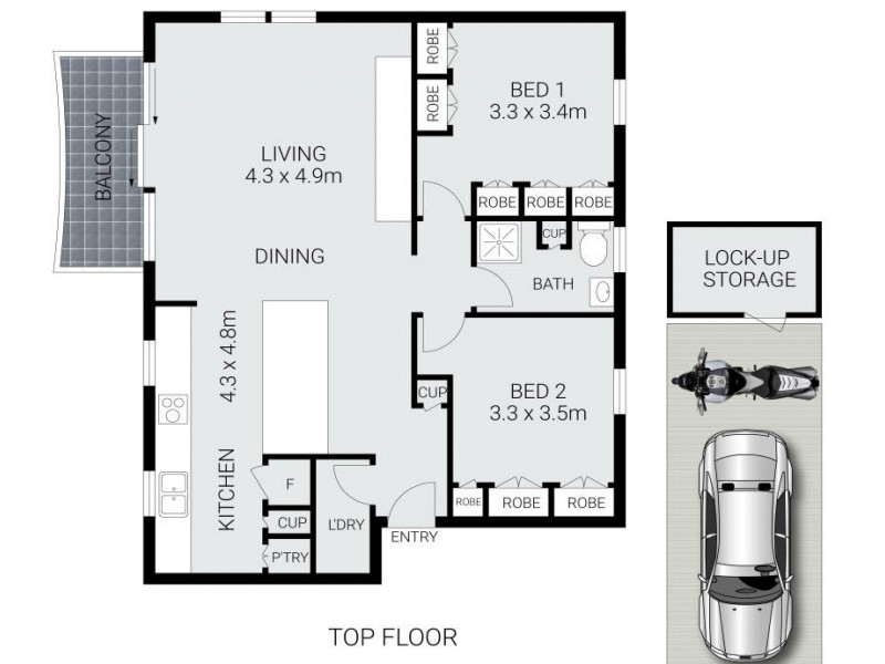 10/85-87 Queenscliff Road, Queenscliff NSW 2096 Floorplan