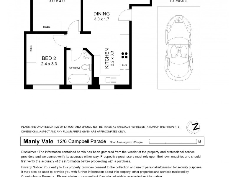 12/6 Campbell Parade, Manly Vale NSW 2093 Floorplan