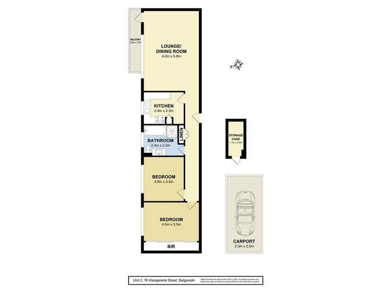 2/76 Wanganella Street, Balgowlah NSW 2093 Floorplan