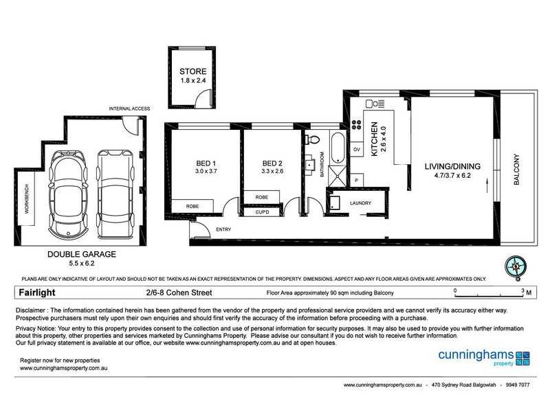 2/6-8 Cohen Street, Fairlight NSW 2094 Floorplan