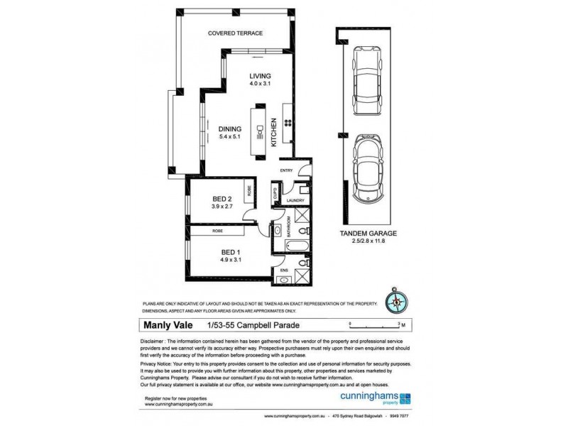 1/53-55 Campbell Parade, Manly Vale NSW 2093 Floorplan