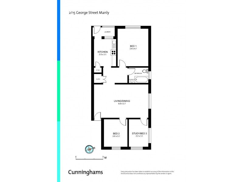 2/15 George Street, Manly NSW 2095 Floorplan