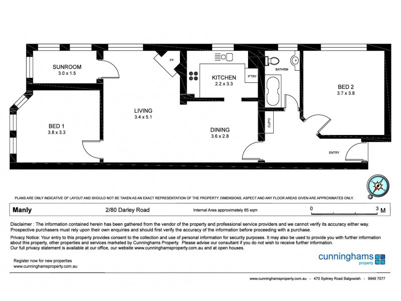 2/80 Darley Road, Manly NSW 2095 Floorplan