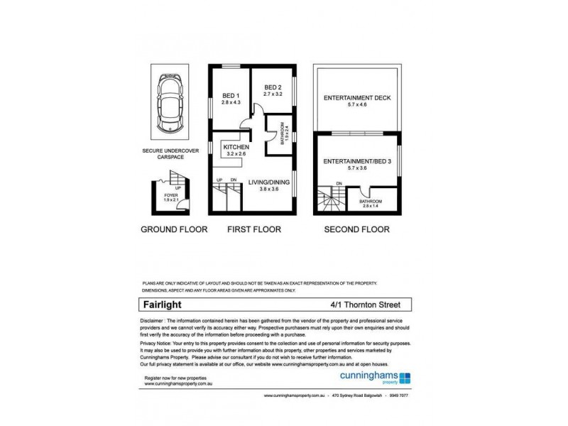 4/1  Thornton Street, Fairlight NSW 2094 Floorplan