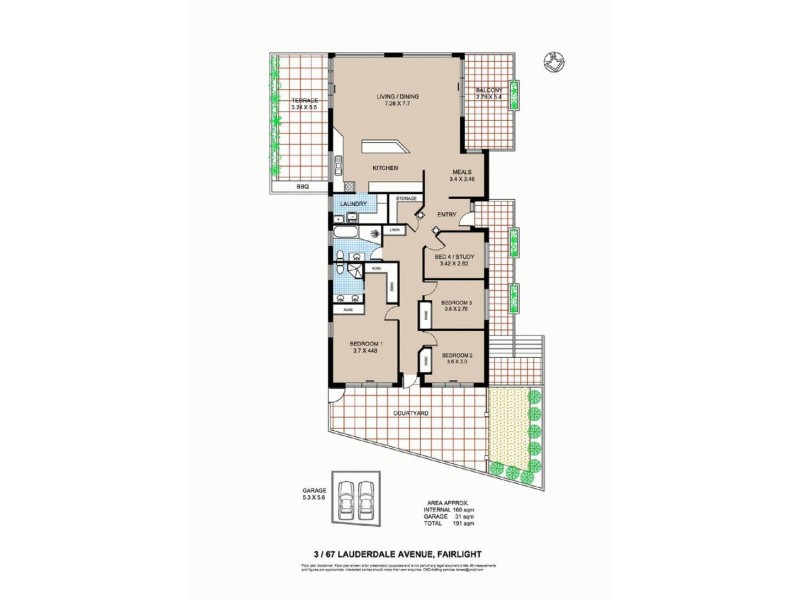 3/67 Lauderdale Avenue, Fairlight NSW 2094 Floorplan