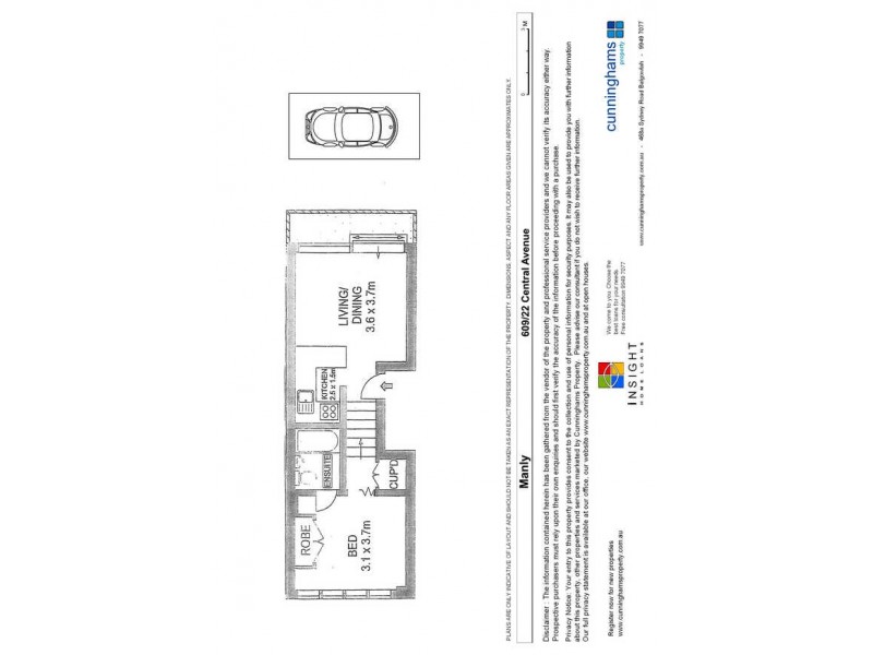 609/22 Central Avenue, Manly NSW 2095 Floorplan