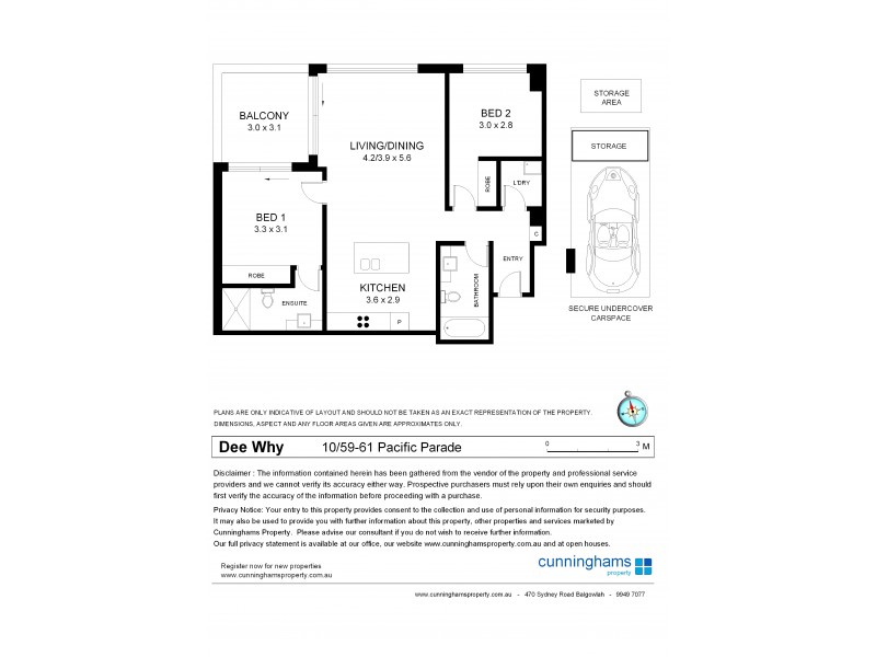 10/59-61 Pacific Parade, Dee Why NSW 2099 Floorplan