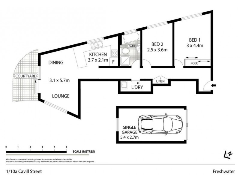 1/10a Cavill Street, Queenscliff NSW 2096 Floorplan