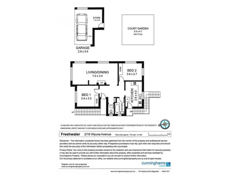 2/16 Wyuna Avenue, Freshwater NSW 2096 Floorplan