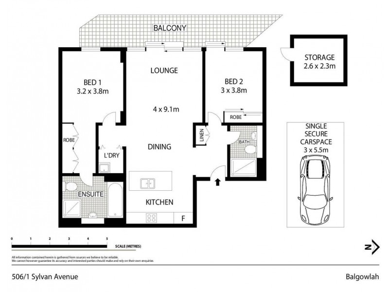 506/1 Sylvan Avenue, Balgowlah NSW 2093 Floorplan
