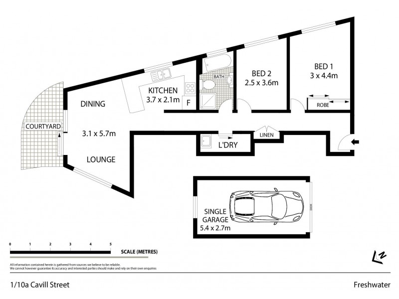 1/10a Cavill Street, Queenscliff NSW 2096 Floorplan