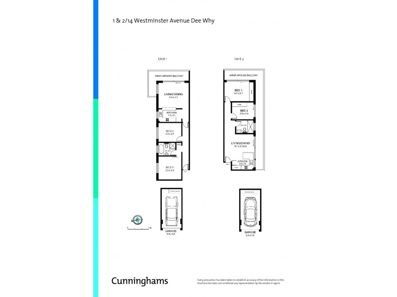 1 & 2/14 Westminster Avenue, Dee Why NSW 2099 Floorplan