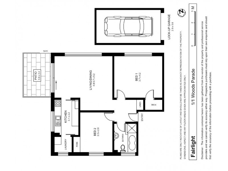 1/1 Woods Parade, Fairlight NSW 2094 Floorplan