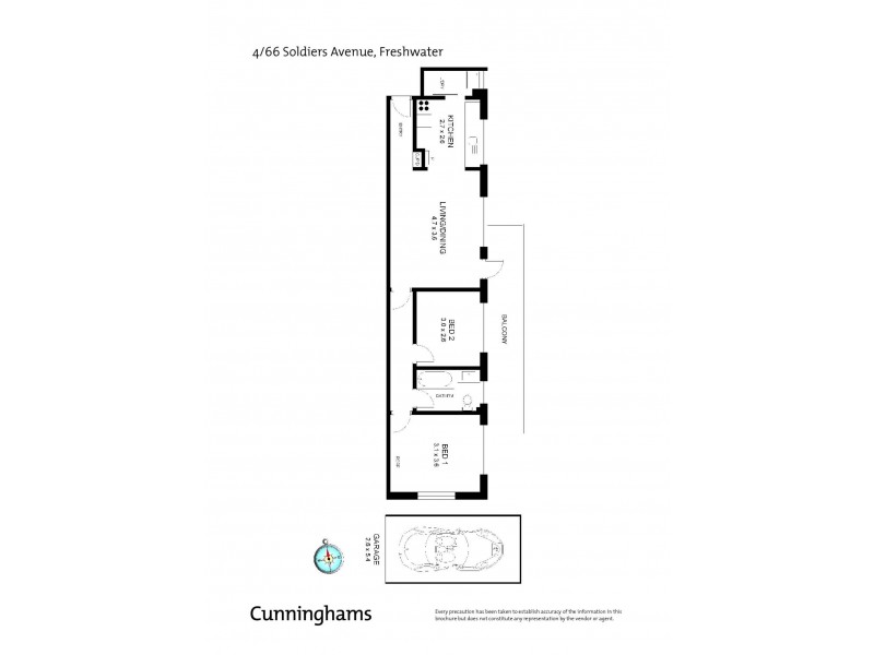 4/66 Soldiers Avenue, Freshwater NSW 2096 Floorplan