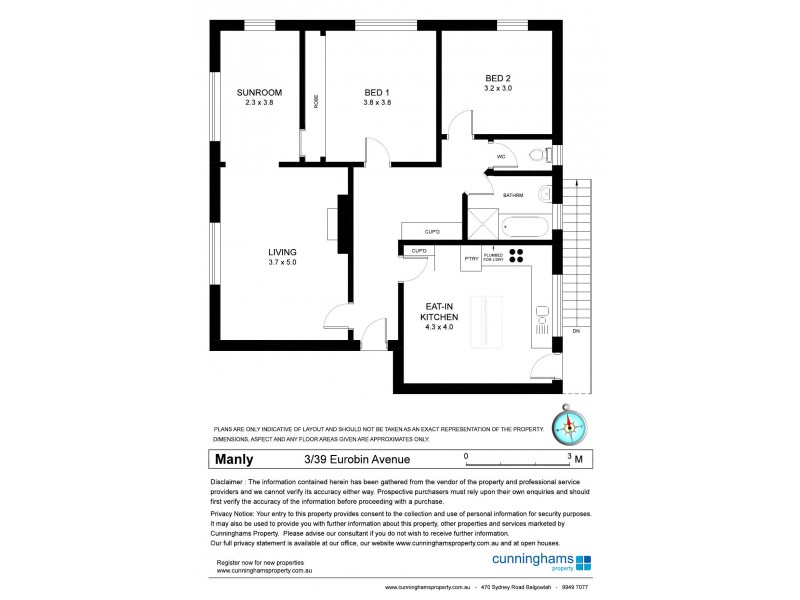 3/39 Eurobin Avenue, Manly NSW 2095 Floorplan