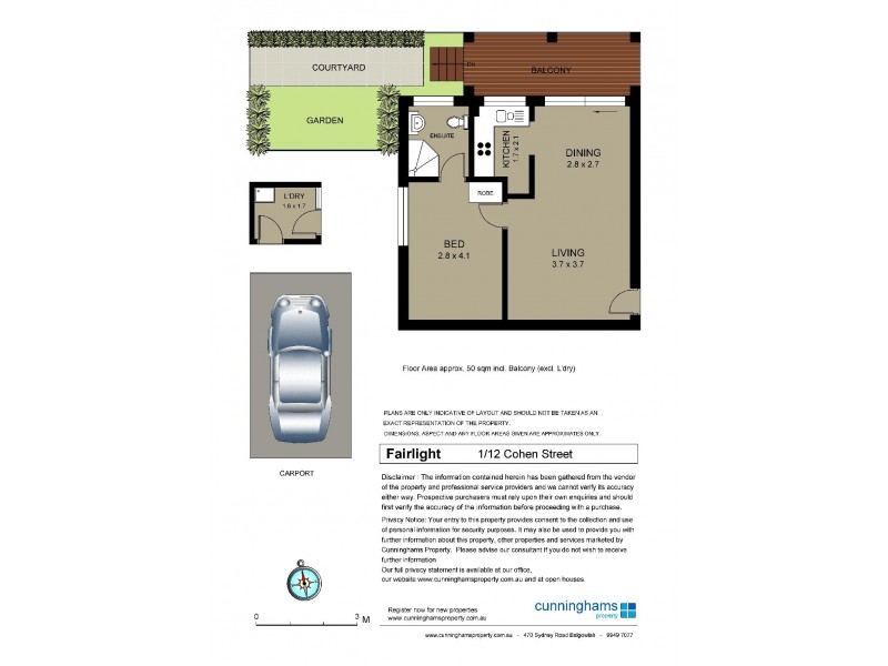 1/12 Cohen Street, Fairlight NSW 2094 Floorplan