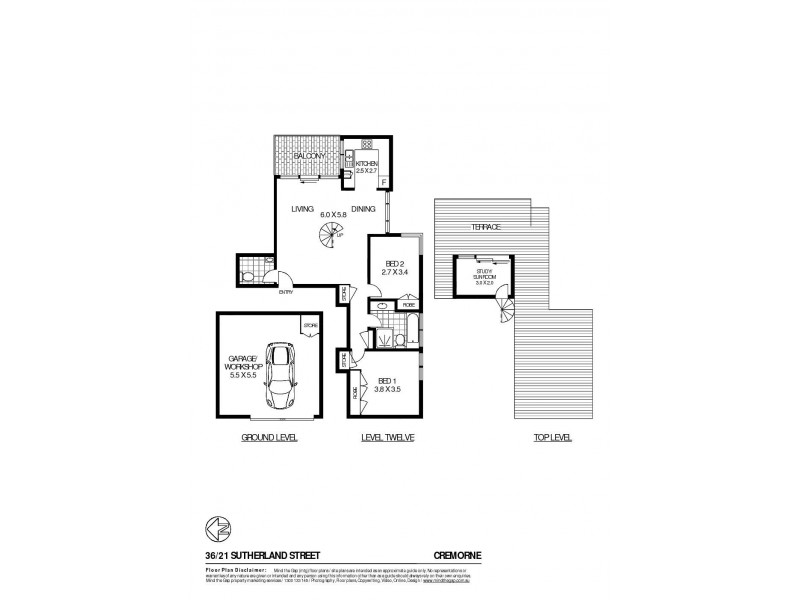 36/21 Sutherland Street, Cremorne NSW 2090 Floorplan