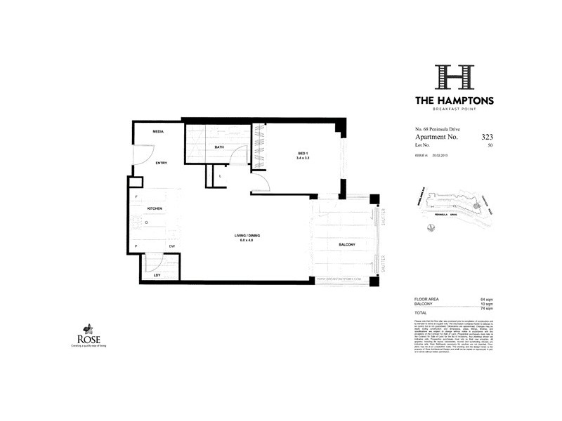 323/68 Peninsula Drive, Breakfast Point NSW 2137 Floorplan
