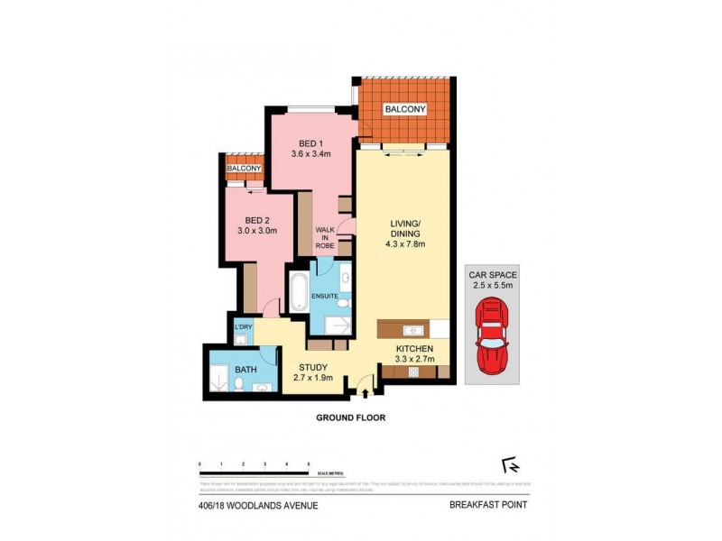 406/18 Woodlands Avenue, Breakfast Point NSW 2137 Floorplan