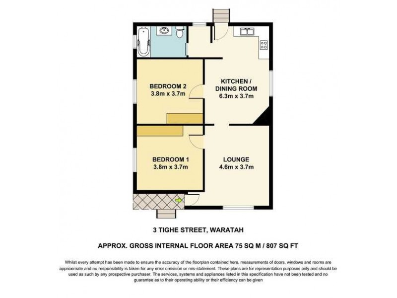 3 Tighe Street, Waratah NSW 2298 Floorplan