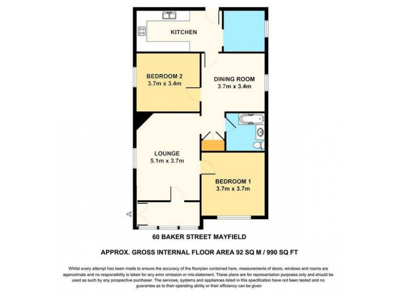 60 Baker Street, Mayfield NSW 2304 Floorplan