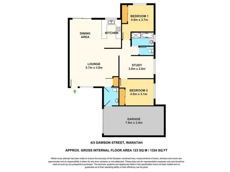 4/3 Dawson Street, Waratah NSW 2298 Floorplan