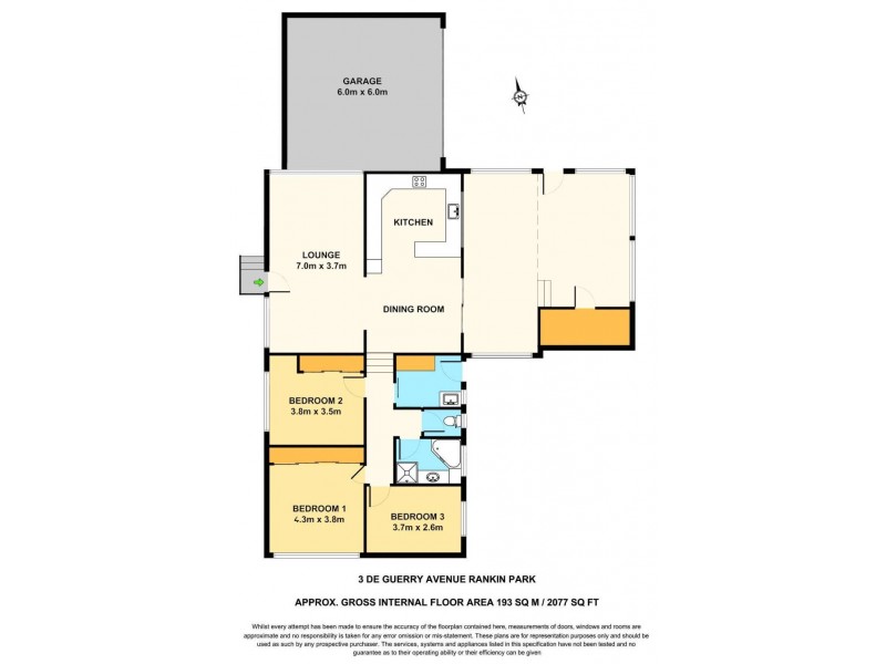 3 De Guerry Avenue, Rankin Park NSW 2287 Floorplan