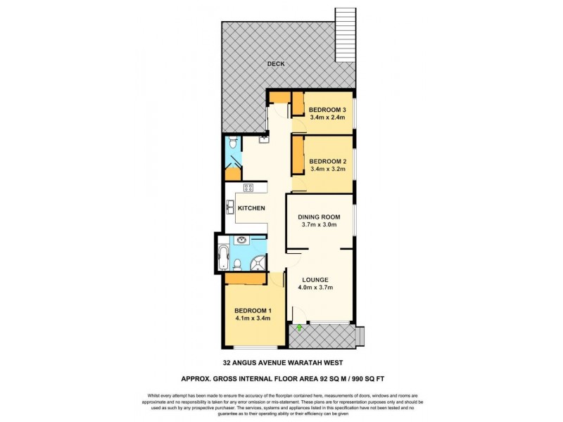 32 Angus Avenue, Waratah NSW 2298 Floorplan