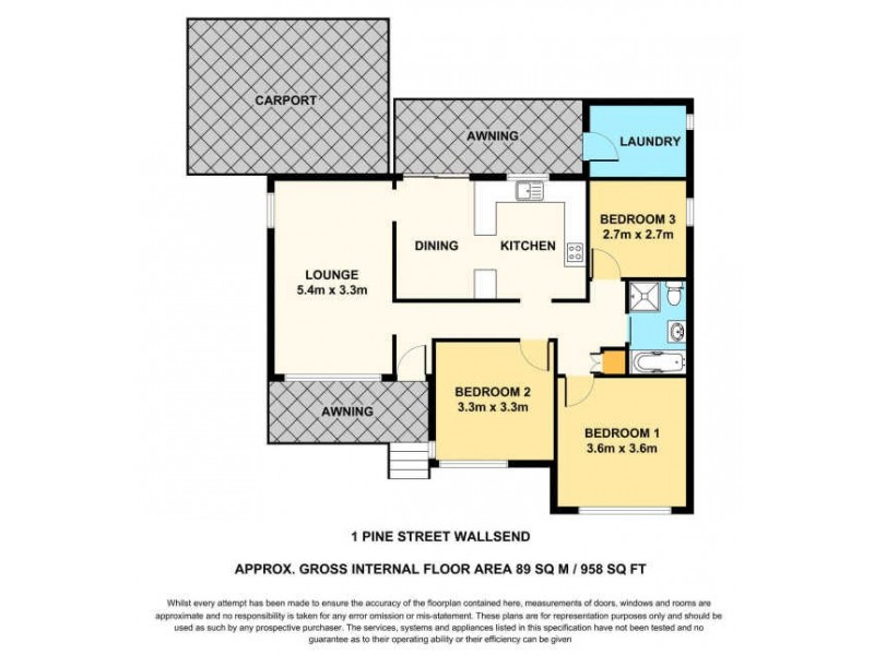 1 Pine Street, Wallsend NSW 2287 Floorplan