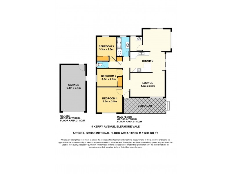 5 Kerry Avenue, Elermore Vale NSW 2287 Floorplan