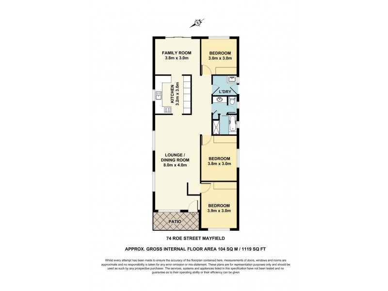 74 Roe Street, Mayfield NSW 2304 Floorplan