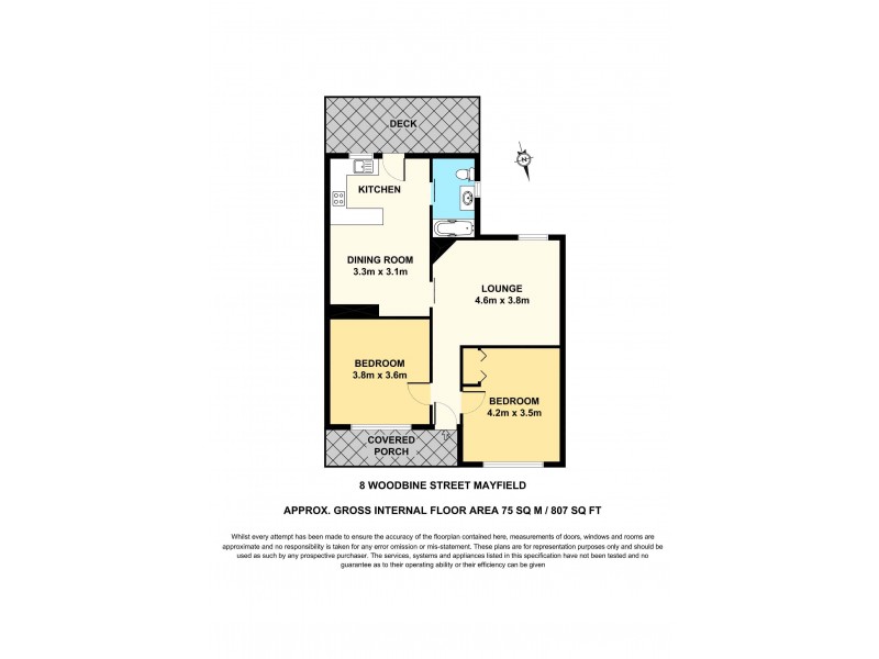 8 Woodbine Street, Mayfield NSW 2304 Floorplan