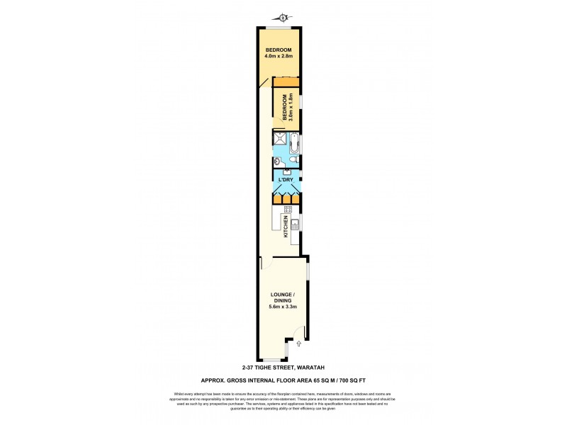 2/37 Tighe Street, Waratah NSW 2298 Floorplan