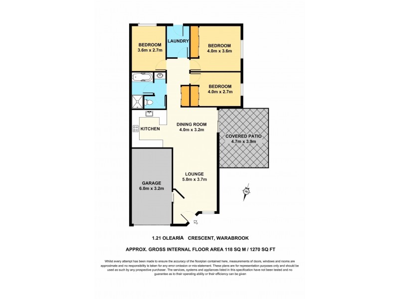 1/21 Olearia Crescent, Warabrook NSW 2304 Floorplan