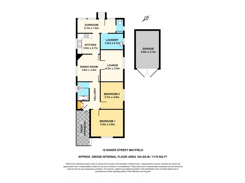 18 Baker Street, Mayfield NSW 2304 Floorplan