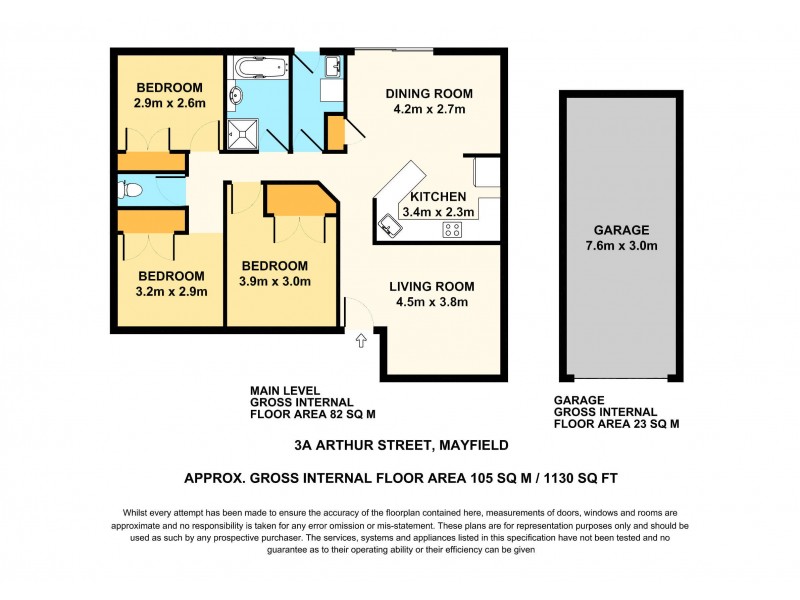 3a Arthur Street, Mayfield NSW 2304 Floorplan