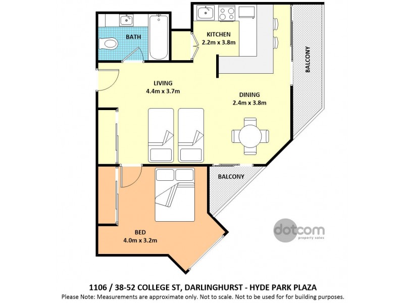 1106/38-52 College Street, Darlinghurst NSW 2010 Floorplan