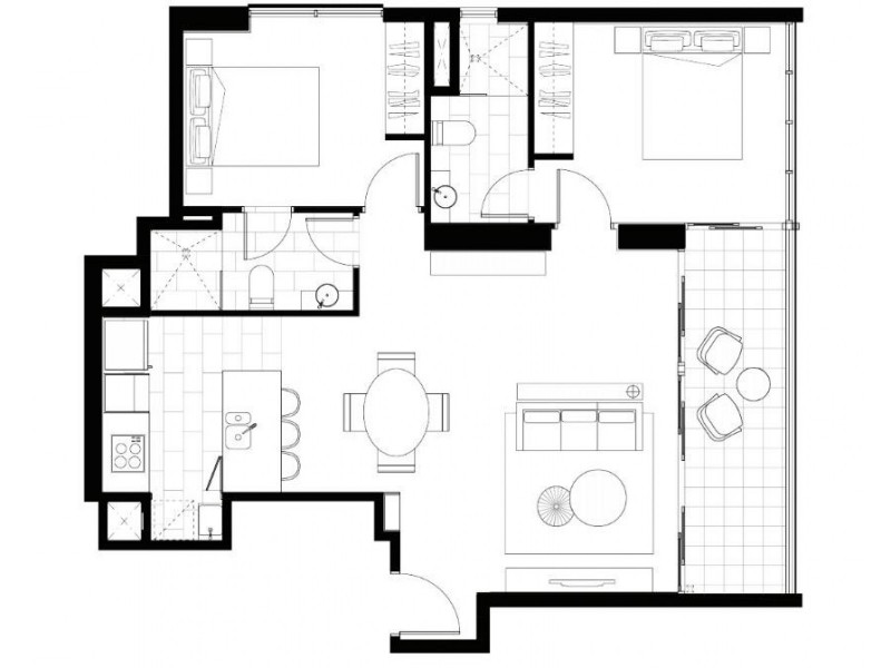 2303/2663 Gold Coast Highway, Broadbeach QLD 4218 Floorplan