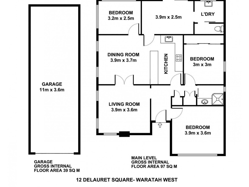 12 Delauret Square, Waratah West NSW 2298 Floorplan