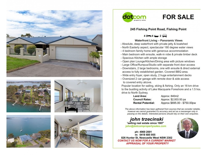 245 Fishing Point Road, Fishing Point NSW 2283