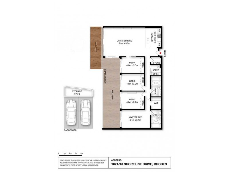 A902/40 Shoreline Drive, Rhodes NSW 2138 Floorplan