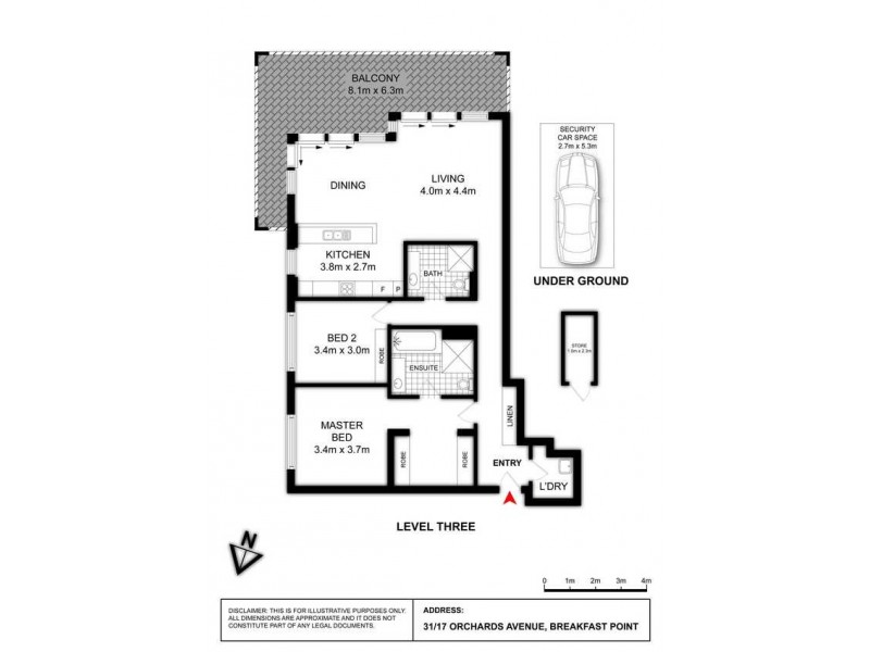31/17 Orchards Avenue, Breakfast Point NSW 2137 Floorplan