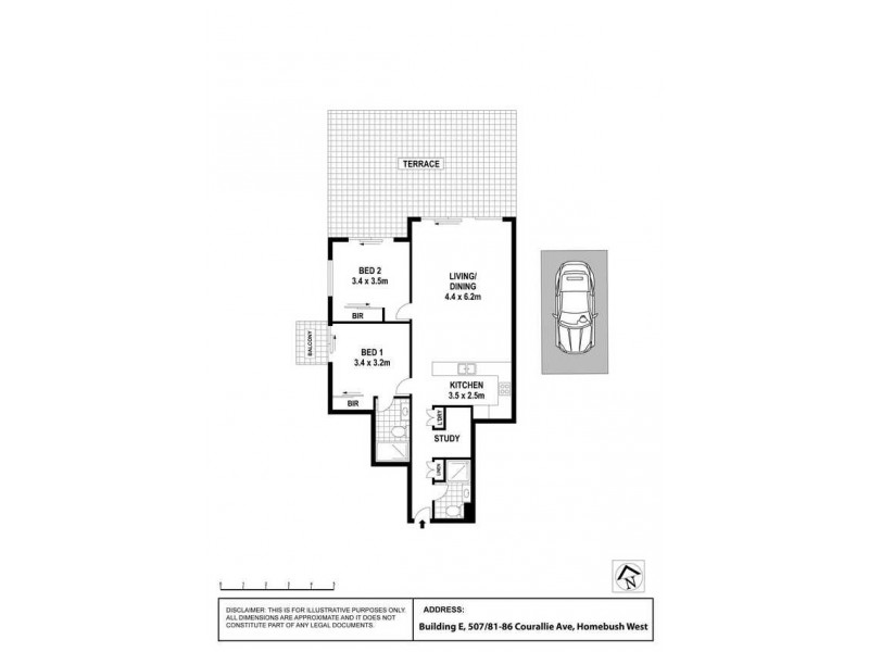E507/81-86 Courallie Avenue, Homebush West NSW 2140 Floorplan