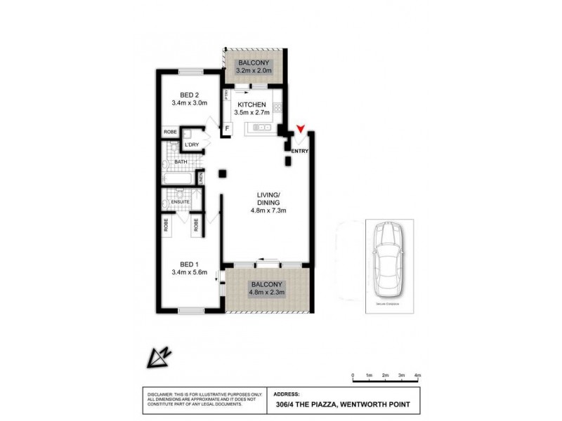 4 The Piazza, Wentworth Point NSW 2127 Floorplan