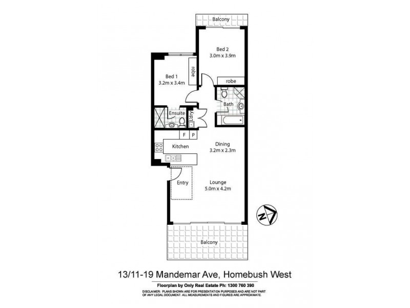 13/11 Mandemar Avenue, Homebush West NSW 2140 Floorplan