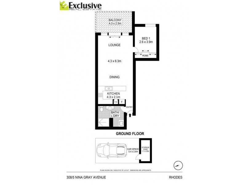 308/5 Nina Gray Avenue, Rhodes NSW 2138 Floorplan